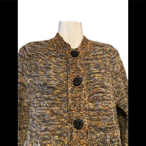 Anthropologie Curio Knit Sweater Long Line Button Up Cardigan - Picture 2 of 7